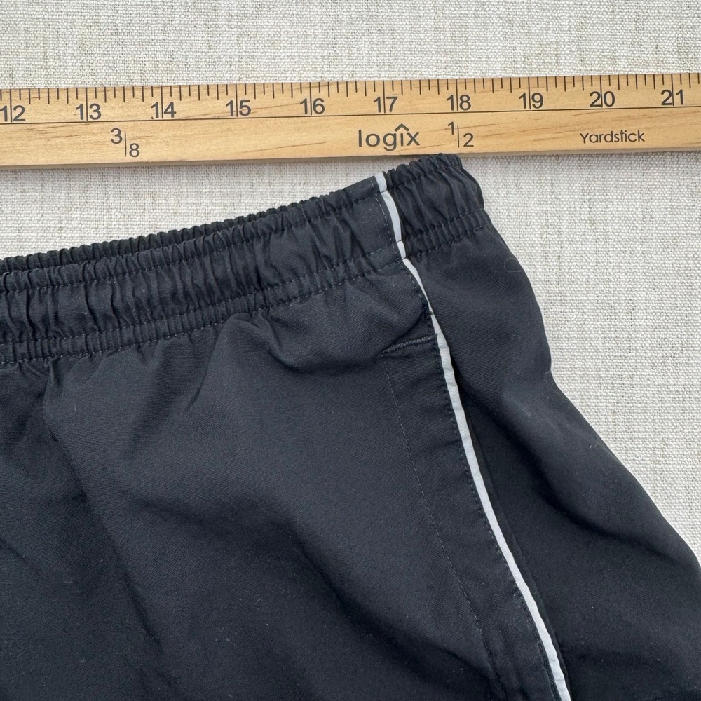 Nike Black Vintage Y2K Running Shorts Mens XL Reflective Embroidered Swoosh - Picture 2 of 14